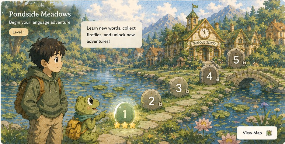 Pondside Meadows adventure map
